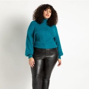 Eloquii Women's Plus Size Women's Mock Neck Sweater